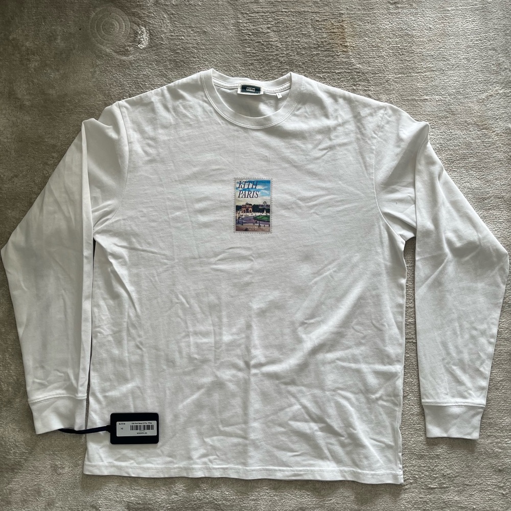 NEW Kith Men’s Paris Stamp M white long sleeve tee - new with tags